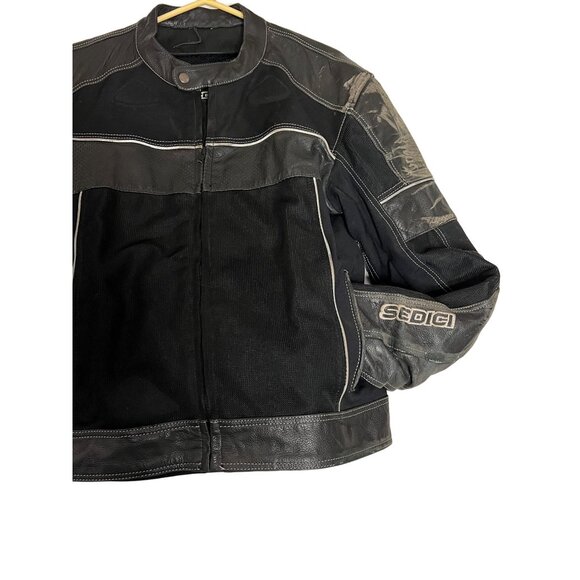 Sedici F16 Men's Black Leather & Mesh Motorcycle Jacket Size 42 US 52 EUR - Picture 12 of 16